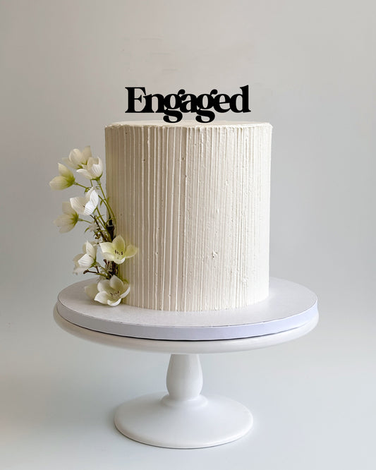 Engaged Cake Topper - Retro