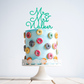 Cake Topper - Mr & Mrs Surname 3 Swirly